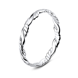 Rope Weave Silver Ring NSR-841